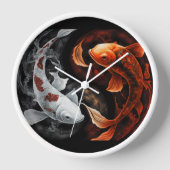 Sinaasappel en wit Lucky Koi Fish Japan Art (Voorkant)