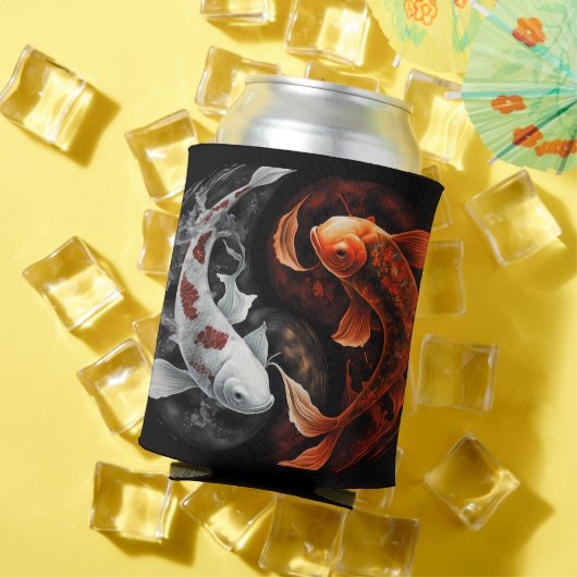 Sinaasappel en wit Lucky Koi Fish Japan Art Blikjeskoeler (Insitu Zomer)