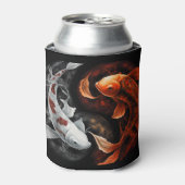 Sinaasappel en wit Lucky Koi Fish Japan Art Blikjeskoeler (Blikje Voorkant)