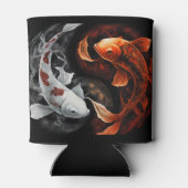 Sinaasappel en wit Lucky Koi Fish Japan Art Blikjeskoeler (Achterkant)