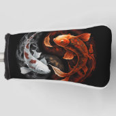 Sinaasappel en wit Lucky Koi Fish Japan Art Golfheadcover (Voorkant)