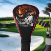 Sinaasappel en wit Lucky Koi Fish Japan Art Golfheadcover