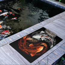 Sinaasappel en wit Lucky Koi Fish Japan Art