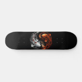 Sinaasappel en wit Lucky Koi Fish Japan Art Persoonlijk Skateboard (Horizontaal)