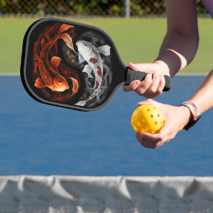 Sinaasappel en wit Lucky Koi Fish Japan Art Pickleball Paddle