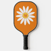 Sinaasappel en wit met Initiaal Pickleball Paddle (Voorkant)
