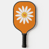 Sinaasappel en wit met Initiaal Pickleball Paddle (Achterkant)