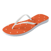 Sinaasappel en wit met Stippen Teenslippers (Schuin)
