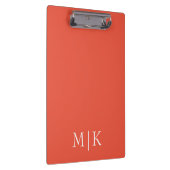 Sinaasappel en wit | Modern monogram Klembord (Rechts)