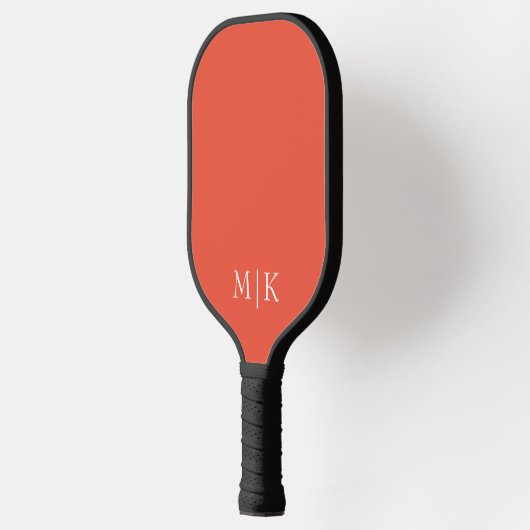 Sinaasappel en wit | Modern monogram Pickleball Paddle (Links)