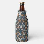 Sinaasappel en witte bladeren, botanisch flesjeskoeler (Fles Voorkant)