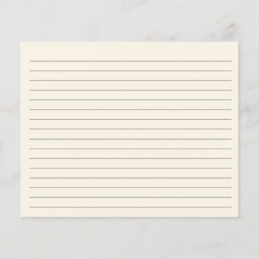 Sinaasappel en witte bloemen Ivoor Recept Kaart (Achterkant)