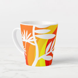 Sinaasappel en Witte Botanische Latte Mok