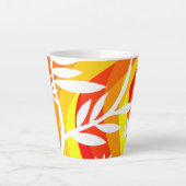 Sinaasappel en Witte Botanische Latte Mok (Voorkant)