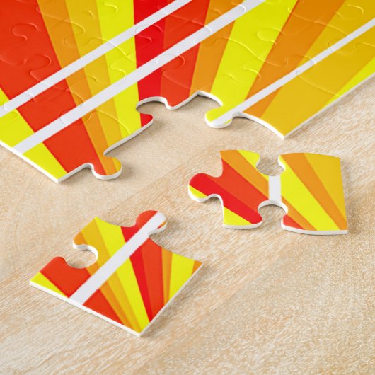 Sinaasappel en Witte Botanische Legpuzzel (Zijkant)