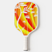 Sinaasappel en Witte Botanische Pickleball Paddle (Achterkant)