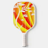 Sinaasappel en Witte Botanische Pickleball Paddle (Voorkant)