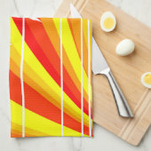 Sinaasappel en Witte Botanische Theedoek (Quarter Fold)