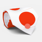Sinaasappel en witte bubbels partij stropdas (Opgerold)