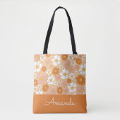 Sinaasappel en witte Canvas tas (Voorkant)