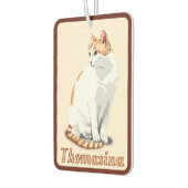 Sinaasappel en witte kat gepersonaliseerd luchtverfrisser (Links)