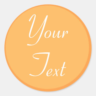 Sinaasappel en witte persoonlijke envelop afdichti ronde sticker