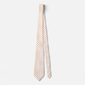 Sinaasappel en witte poka Dot Necktie Stropdas (Voorkant)