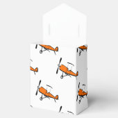 Sinaasappel en Witte Prop Biplane; Klein Vlak Bedankdoosjes (Geopend)