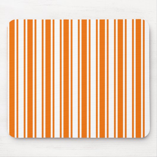 Sinaasappel en witte snoepjes strepen muismat (Voorkant)