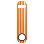 Sinaasappel en witte snoepjes strepen speed flessenopener (Achterkant)