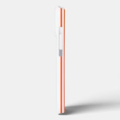 Sinaasappel en witte sportstrepen op maat gemaakt Case-Mate iPhone case (Achterkant / Links)