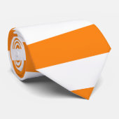 Sinaasappel en witte streep Stropdas (Opgerold)