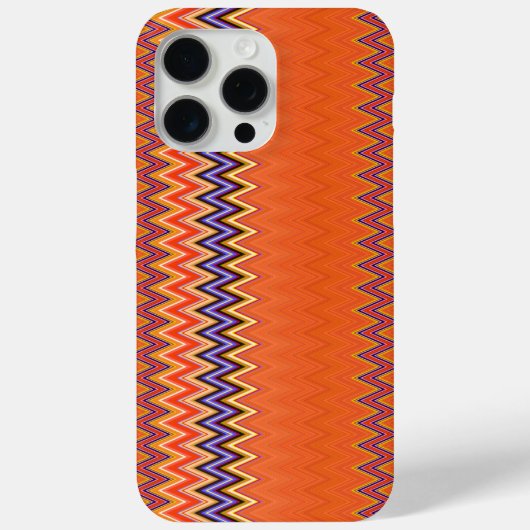 Sinaasappel en zigzag Case-Mate iPhone case (Achterkant)
