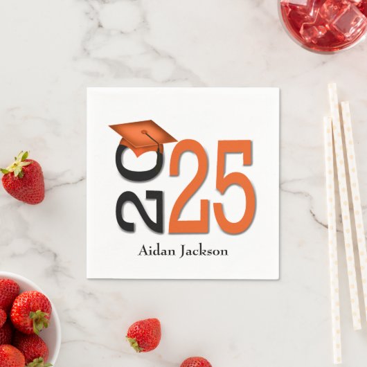 Sinaasappel en zwart 2025 Afstuderen met naam Servet (Insitu)