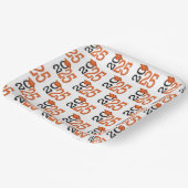 Sinaasappel en zwart Afstuderen 2025 Papieren Bordje (Gebogen)