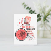 Sinaasappel en zwart beledigd slangen sarcastisch  briefkaart (Staand voorkant)