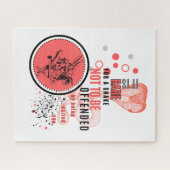 Sinaasappel en zwart beledigd slangen sarcastisch  legpuzzel (Horizontaal)