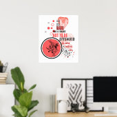 Sinaasappel en zwart beledigd slangen sarcastisch  poster (Thuiskantoor)