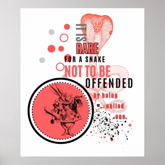 Sinaasappel en zwart beledigd slangen sarcastisch  poster (Voorkant)