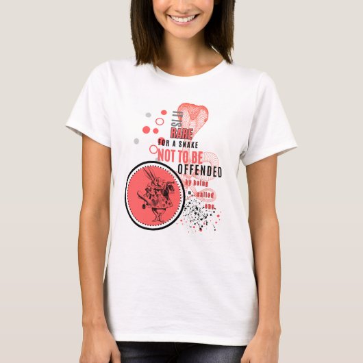 Sinaasappel en zwart beledigd slangen sarcastisch  t-shirt (Voorkant)