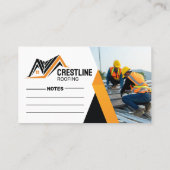 Sinaasappel en Zwart Dakwerk Aannemer Huis Reparat Visitekaartje (Achterkant)
