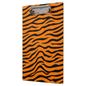 Sinaasappel en zwart dierenprint tijgerstrepen klembord (Links)