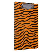 Sinaasappel en zwart dierenprint tijgerstrepen klembord (Rechts)