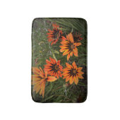 Sinaasappel en zwart Gazanias badmat (Voorkant Verticaal)