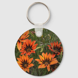 Sinaasappel en zwart Gazanias sleutelhanger