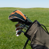 Sinaasappel en zwart golfheadcover (Insitu)