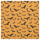 Sinaasappel en zwart Halloween Bats Patterned Stof (Swatch)