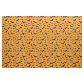 Sinaasappel en zwart Halloween Bats Patterned Stof (Fat Quarter)