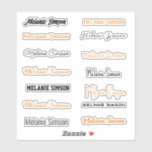 Sinaasappel en zwart Halloween Custom-Cut Vinyl Sticker<br><div class="desc">Sinaasappel en zwarte Halloween Custom-Cut Vinyl Sticker. BOEK https://www.zazzle.com/store/bohemianlifestyle</div>