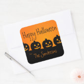 Sinaasappel en zwart, Halloween Pumpkins Stickers (Envelop)